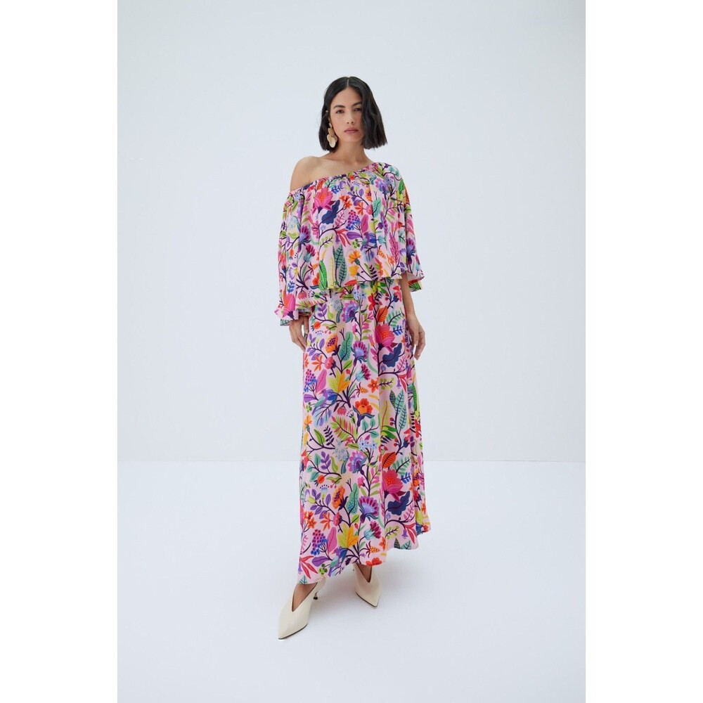 Raishma Adela Off Shoulder Maxi Floral Dress sz 12 NWT Bohemian
